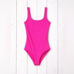OQQ Fuchsia Women's Bodysuit